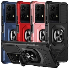 For TCL K32 5G Phone Case Metal Ring Magnetic Support Kickstand Cover