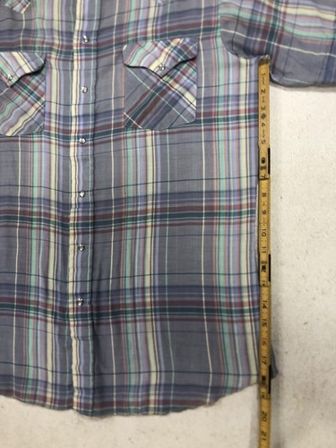 Vintage Panhandle Slim Western Shirt Mens L Short Sleeve Made In USA Cowboy EUC - Picture 18 of 19