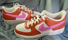 NEW Nike Valentines Air Force One Sneaker/shoe 5.5Y Picant Red/Pink Spell/white