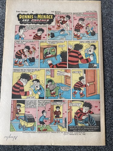 The Beano comic - No 2285 - May 3rd - 1986 Vintage UK comic book Missing Gnasher - Picture 6 of 12