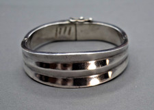 Schweres 950 Sterling Silber Scharnier Armreif Armband Mexiko TD-27 Alicia 76g