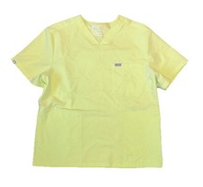 Figs Mens Chisec Three Pocket Scrub Top Size XL Neon Short Sleeve Medical Nurse