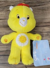 NWT Care Bears 2007 Funshine Bear w/Red Baseball Hat Plush American Greetings 8"