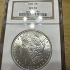 1900 Morgan Silver Dollar $1 PCGS MS 64