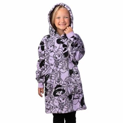 Disney Princesses Oversized Kids Hoodie Girls Boys 280 GSM Lilac 5-6 7-8 10-12 Y - Image 1 of 4