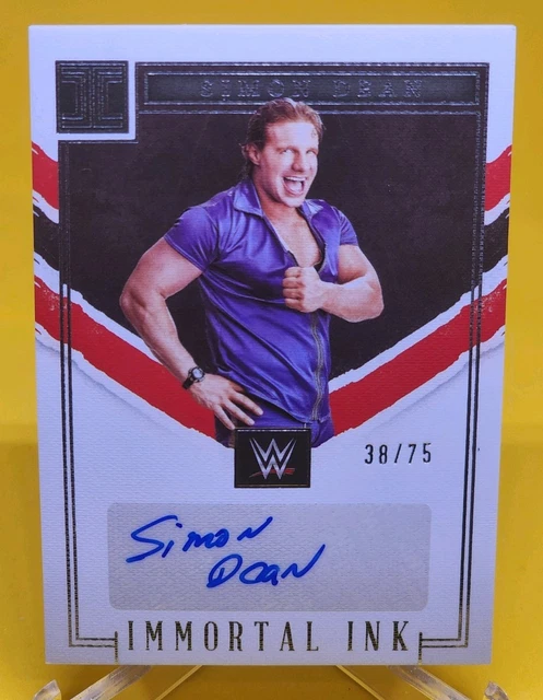 Simon Dean 2023 Impeccable WWE "Immortal Ink Auto Insert #'d 38/75" #IM-SDN