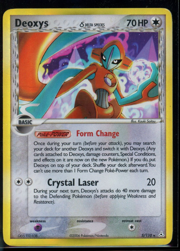 2006 Pokemon Holon Phantoms #5 Deoxys Holo