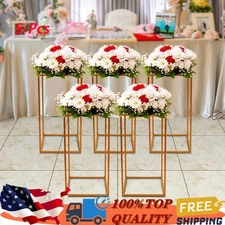 5pcs Wedding Flower Holder Backdrop Background Stand Gold Rack Party Decor