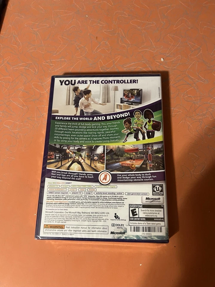 New Sealed KINECT ADVENTURES! XBOX 360 VIDEO GAME 2010 XBOX LIVE - Image 2 of 4