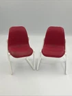 Vintage 1977 Barbie Core Dream House Furniture Chairs Pink And White MCM Retro