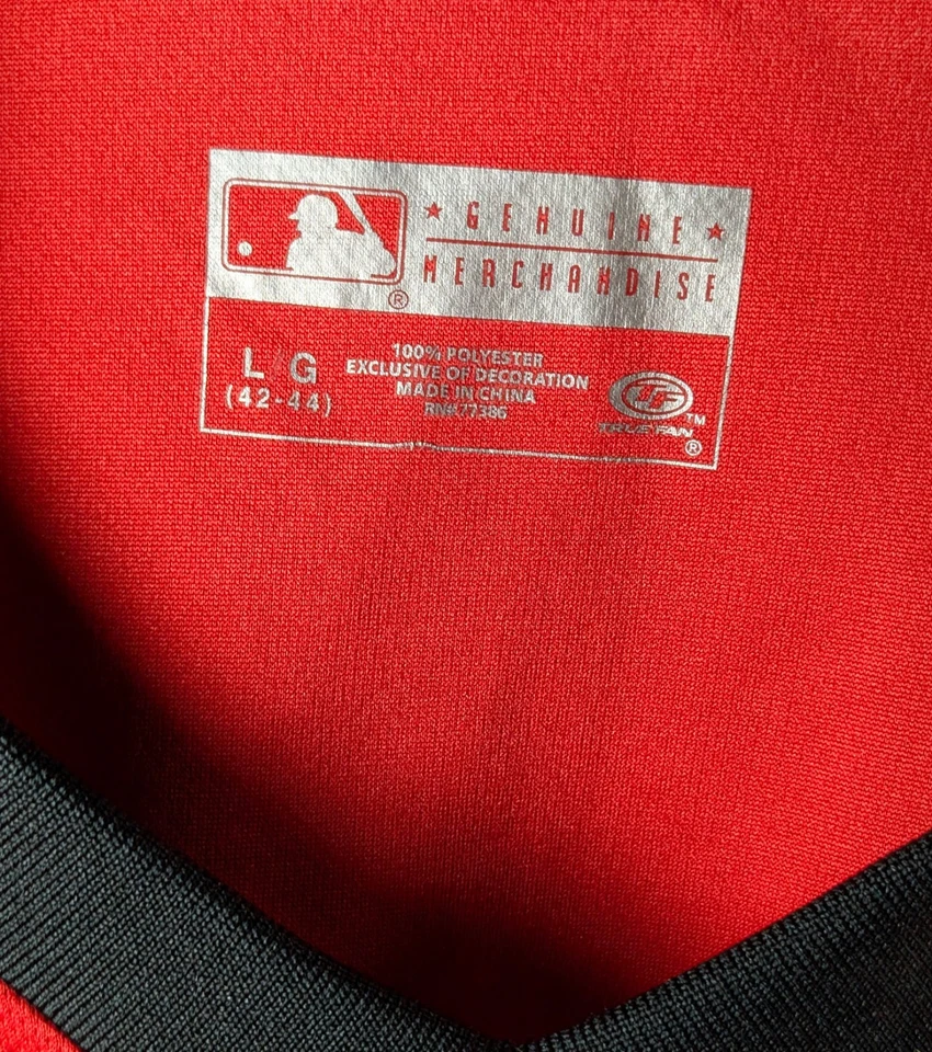 Camiseta de béisbol MLB Cincinnati Reds para hombre grande cuello en V pulóver camisa top GABP Foto 3 de 3