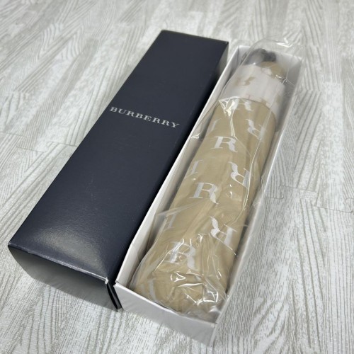 Burberry folding umbrella with tag 55cm carbon frame Beige 100% polyester - Picture 9 of 12