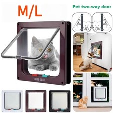 Weather Proof Cat Door 4 Way Locking for Cat up to 20 lbs for Interior Doors