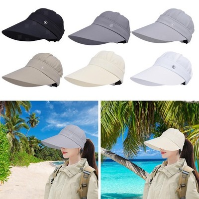 Sommersonne Hut Visor Hat Verstellbar atmungsable Mütze breite Krempe