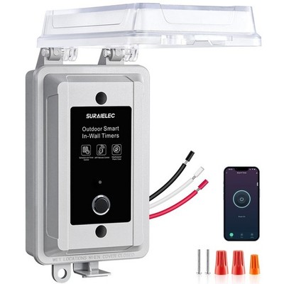 20A WiFi Smart Switch Timer, Heavy-Duty 120V 1HP Hardwired Outdoor Timer, App...