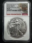 2021 (S) SILVER EAGLE TYPE 1 NGC MS70 EMERGENCY PRODUCTION ER TROLLEY LABEL 228