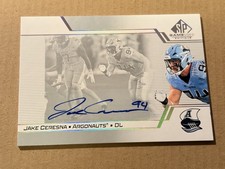 Jake Ceresna 2025 Upper Deck CFL Game Used Autograph Toronto Argonauts #2