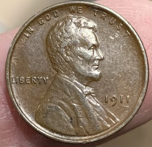 1911 Lincoln Cent nice original XF/AU condition no issues