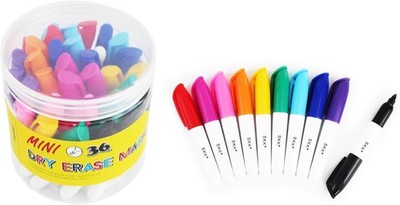 SKKSTATIONERY 36-Pcs Mini Dry Erase Markers, Whiteboard Markers, Marker Pens