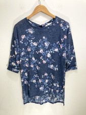 Women  s Sweater Size Medium Blue Floral