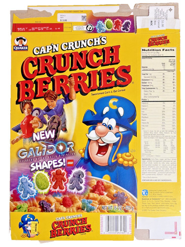 2002 LEGO Galidor Cap'n Crunch Cereal Box