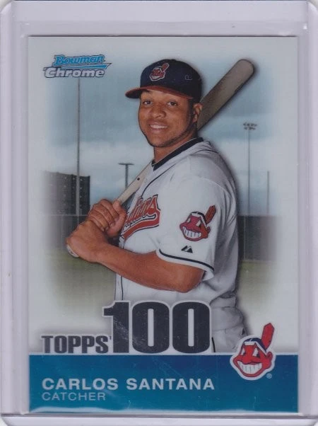 LOTE (5) 2010 Carlos Santana Bowman Cromo Topps 100 RC/999/499 (L25) Foto 3 de 4