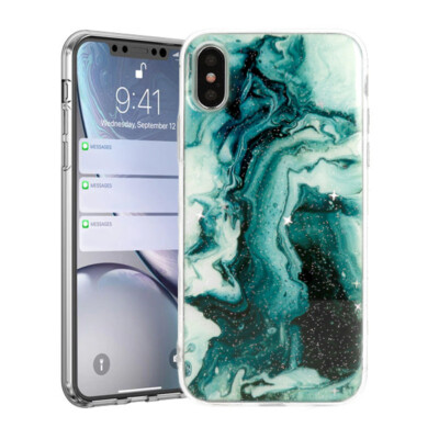 Samsung S10e Slim Soft Schutzhülle Carbon Armor 360° Clear Glitzer Case