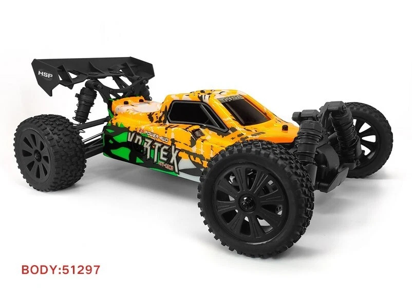 Hsp VORTEX PRO Brushless Buggy Orange 2.4Ghz 1/10 Rc (no Battery and Charge) New - Immagine 3 di 4