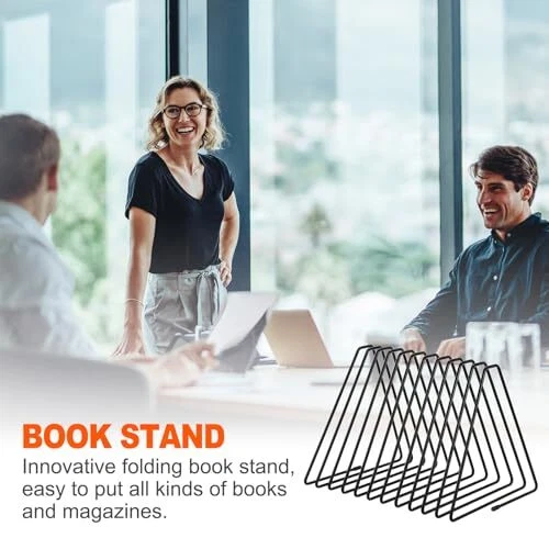  Треугольный настольный держатель стойка, 11 слотов металлическая проволочная подставка для виниловых пластинок черный - Изображение 3 из 4