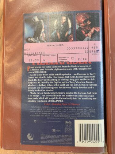 HELLRAISER 1 & 2 Bundle THRILLER HORROR HOME VIDEO BETA BETAMAX NOT VHS Rental - Picture 5 of 8