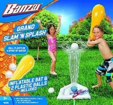 BANZAI Grand Slam N Splash Sprinkler Baseball Game for Kids