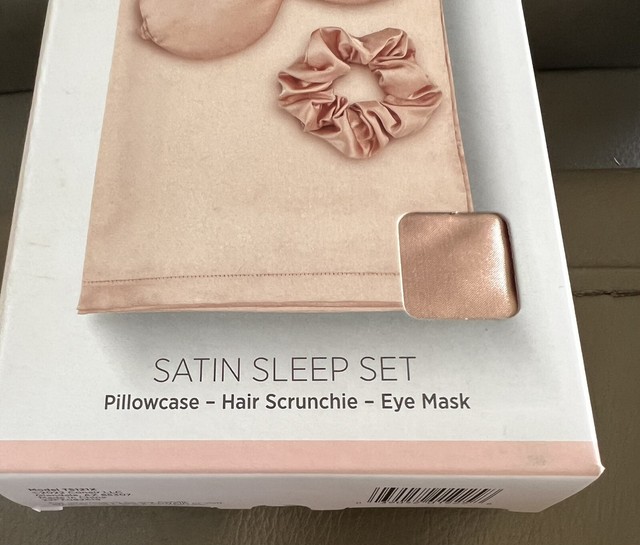 Conair Care Satin Sleep Set Satin Pillowcase Hair Scrunchie & Eye