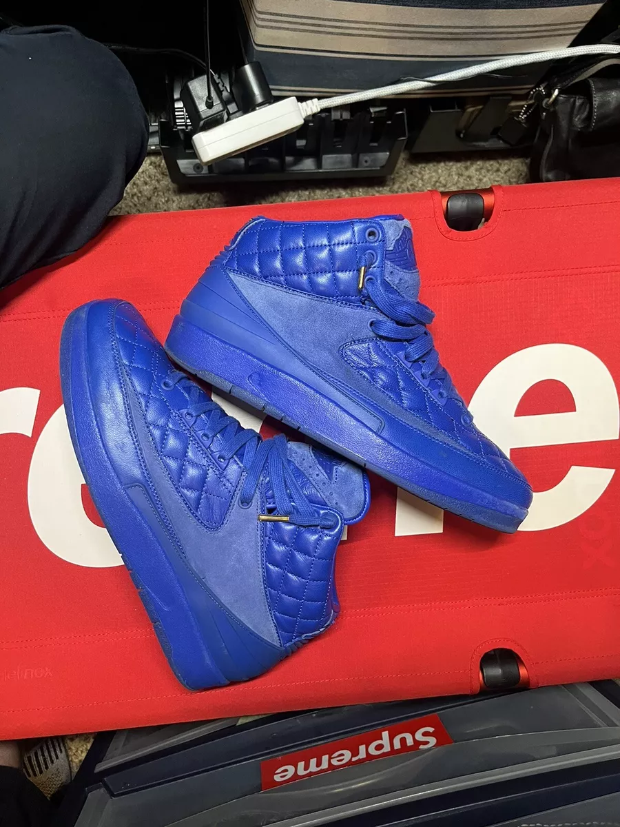 Pre Owned Air Jordan 2 Retro Just Don Varsity Royal. Blue Size 10 717170-405.