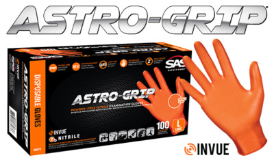 SAS Safety (MEDIUM) 66572 Astro-Grip Nitrile Gloves - Box Of 100 | eBay
