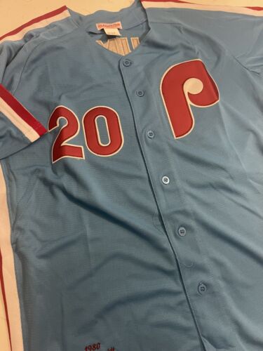 Mike SCHMIDT Philadelphia Phillies BABY BLUE Stitched Throwback  Jersey Men XLg - Picture 1 of 5
