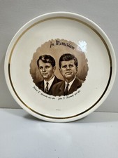 Vintage in Memoriam Robert F. and John F. Kennedy Plate 1917-1963 from the 1960s