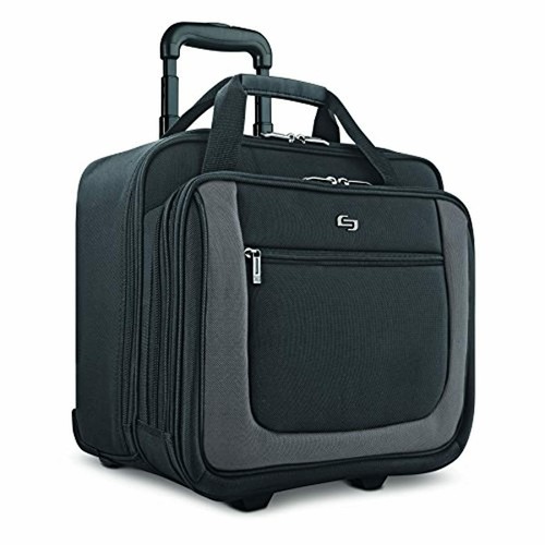 Solo New York Bryant Rolling Laptop Bag, Black, 14" x 16.8" x 5" - Picture 8 of 8