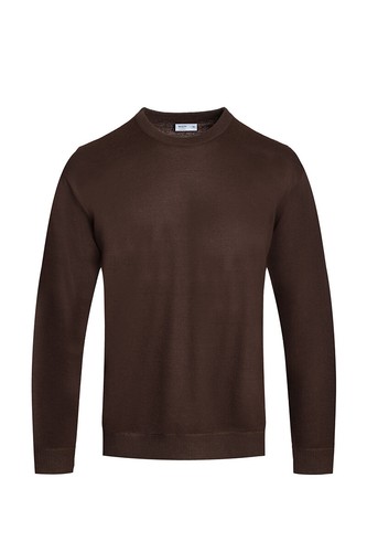 Solid Round Neck Knit Sweater Polyester Lightweight All Season Pullover - 第 11/31 張圖片