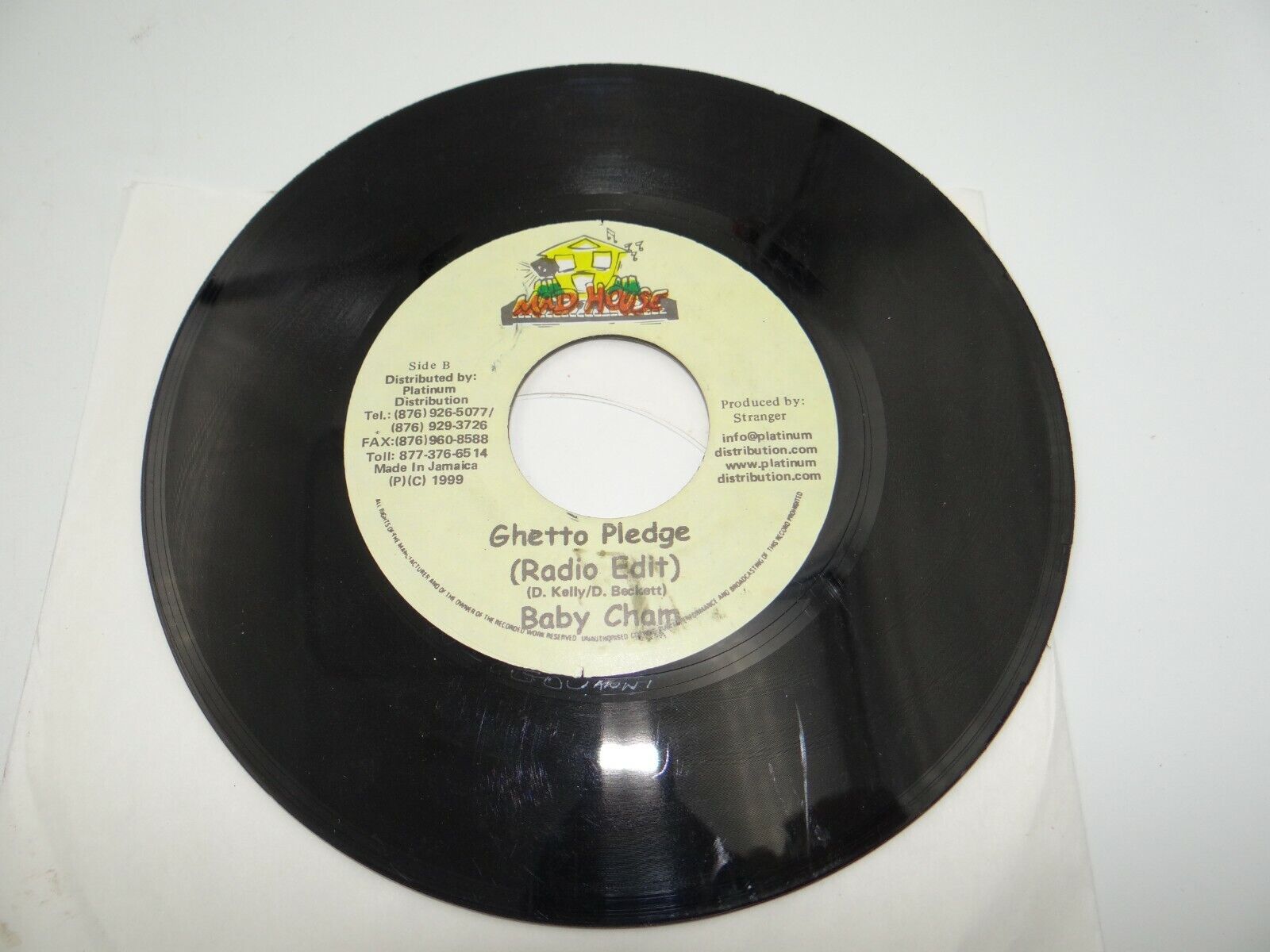 Mad House Stranger Jamaica Baby Cham Ghetto Pledge 45 Vinyl 1999