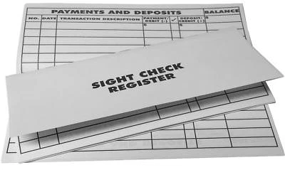 WINGS CRAFT & FUNDRAISING SUPPLY Oversize Jumbo Large Print Sight Checkbook Transaction Registers - Set of 3