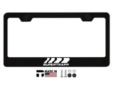 SUPERTRAPP License Plate Frame | Black Metal | Street Racing Performance 