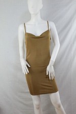 FOREVER 21 Juniors Size Large Cowl Neck Short Knit Dress Color Brown NWT