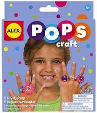Age 5 New Sealed ALEX Toys POP CRAFT KIT: Five Lovely Rings Super Cute  Fun 