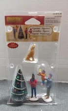 LEMAX  The Final Touch interracial Family 4 Piece Holiday Figurine Mom Dad Child