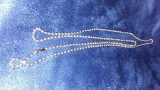Fashion Necklace Dog Tag Ball Chain Pendant 30" Steel FREE Tracked Shipping