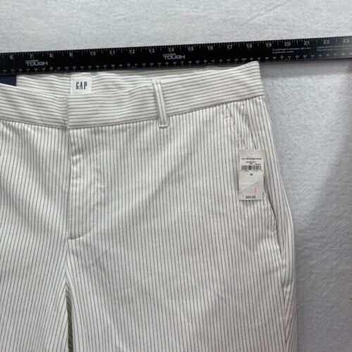 GAP Signature Skinny Ankle Pants Women's 16 White Black Striped Stretch Fabric - Picture 7 of 12