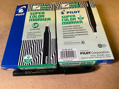 Pilot Super Color Marker Stift ultrafeine Spitze SCAN-UF schwarze Tinte