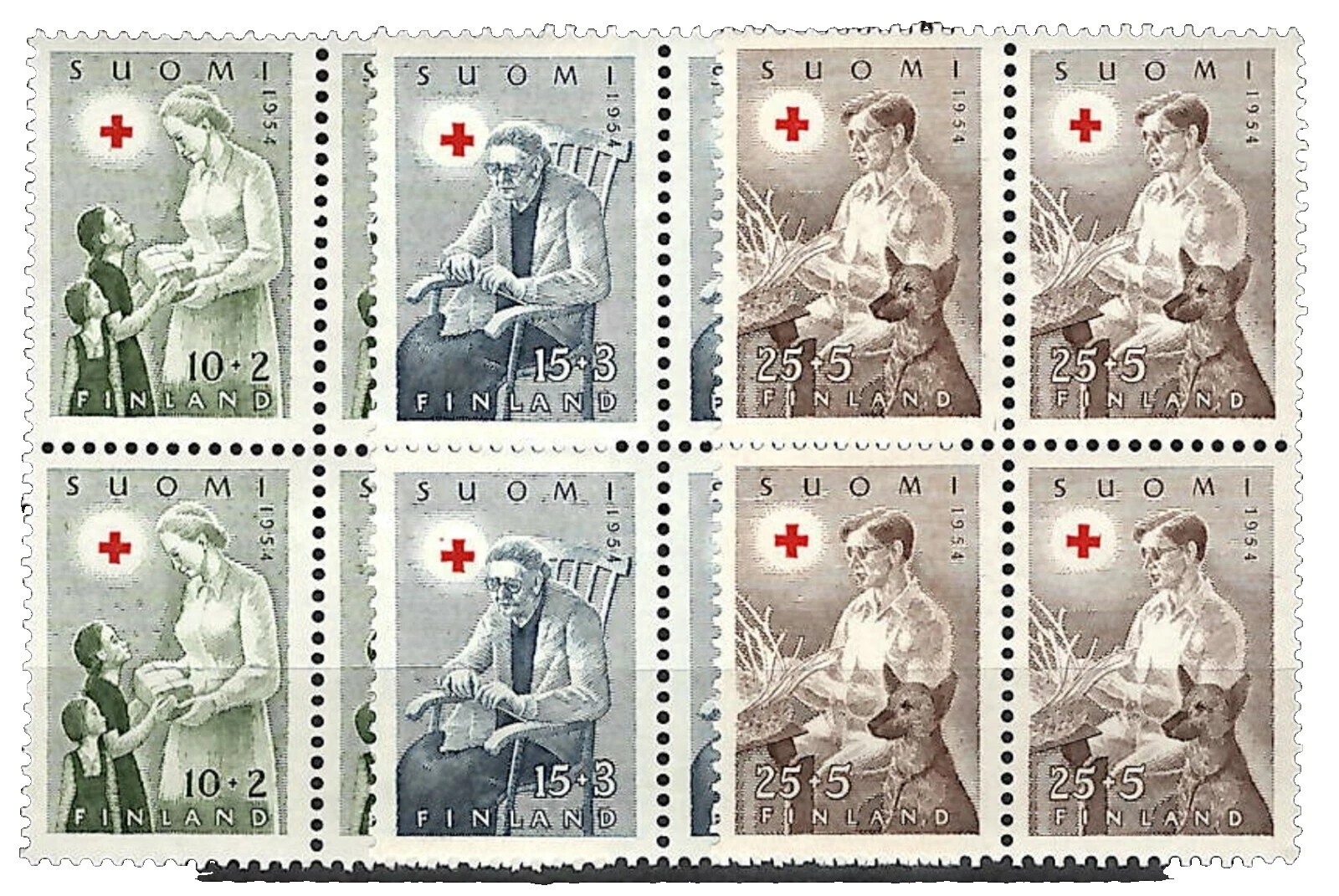 Mint Never Hinged/MNH Block Finnish Stamps