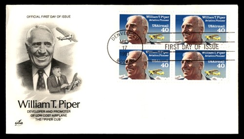 Mayfairstamps US FDC 1991 William T Piper and Piper Cub First Day Cover aar_9017