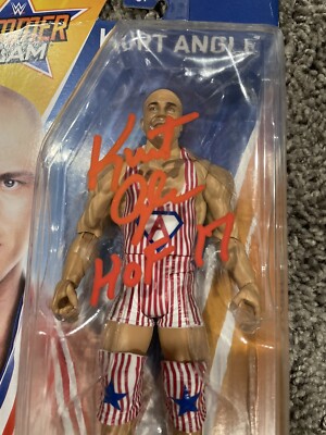 KURT ANGLE WWF WWE Signed Summer Slam Action Figure New in Box w
